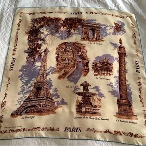 Vintage Paris Souvenir Scarf